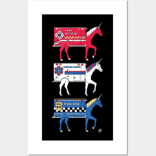 Emergency Responder Unicorns Posters and Art